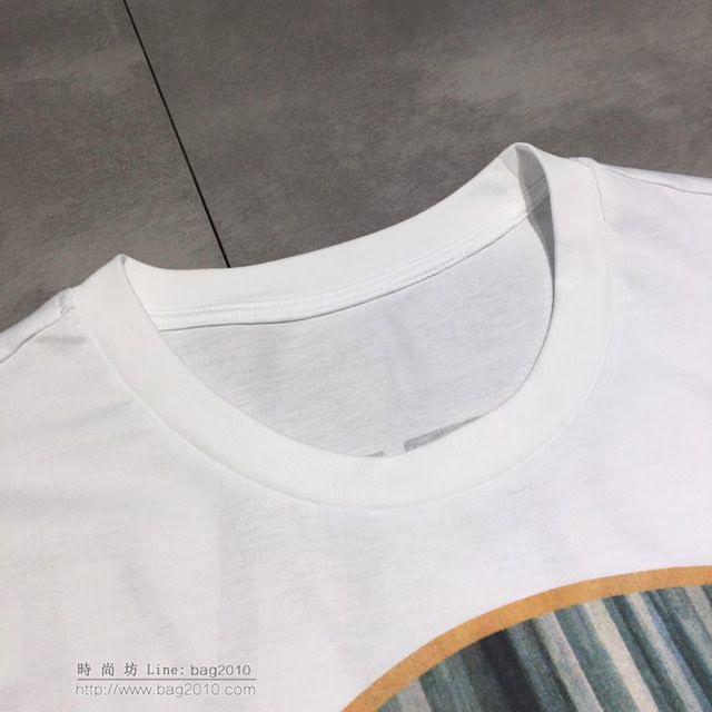 Loewe短袖衣 19春夏新款 羅意威男士印花白色T恤  tzy1696